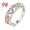 Two-Tone Heart-Shaped Zircon Ring - Women's Light Luxury Fashion Design