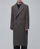 Musinsa Standard Manteco Herringbone Daddy Shoulder Double Long Coat [Brown]