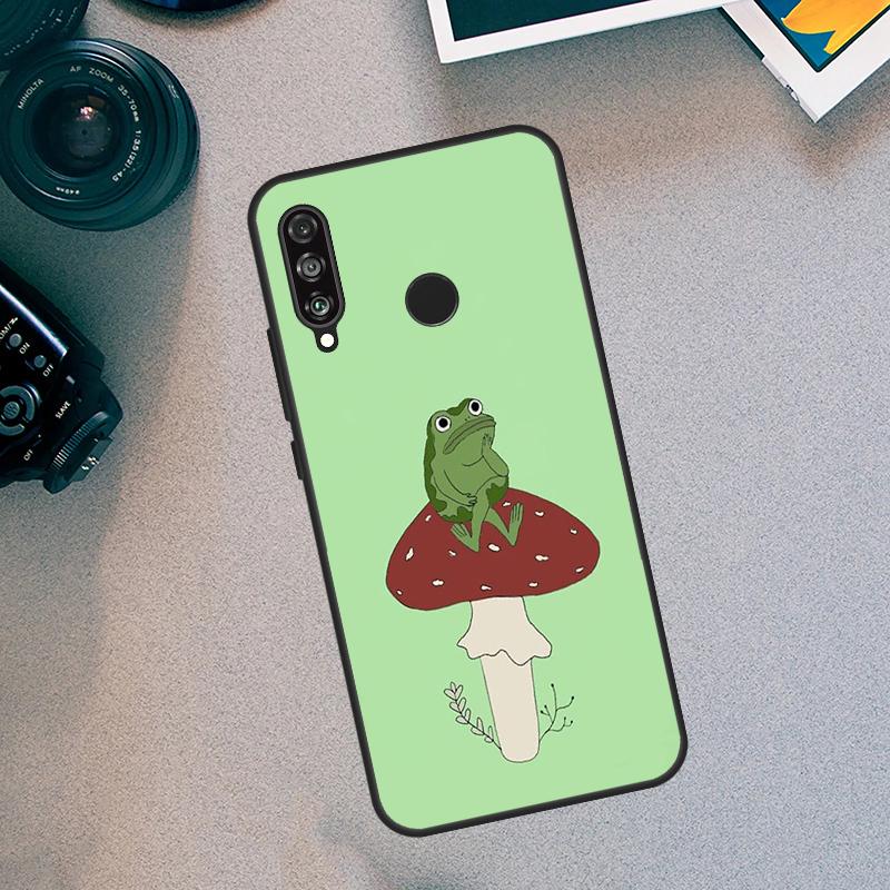 Mint Green The Frog Mushroom For Huawei Nova 5T 9 10 SE 3i 7i 8i 11i 12i Y60 Y61 Y70 Y72 Y73 Y90 Y91 P30 P40 Lite Case