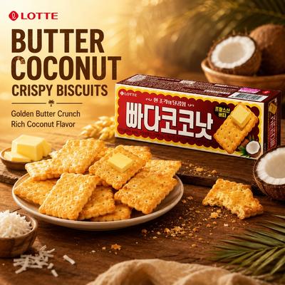 Lotte Μπισκότα Κριτσανιστά Βούτυρο Καρύδα 100g