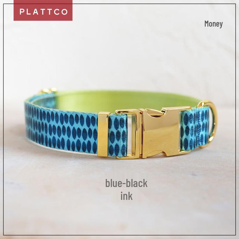 PLATTCO Blue Imitation Nylon Dog Collar - Simple Design, PDC320 S (2.0cm x 31-41cm)