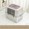 All-Steel Enclosed Stainless Cat Litter Box, Odor & Splash Proof, Extra Large