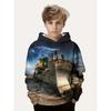 Spring Hoodies Truck Tractor 3D Print Streetwear Boy Girl Fashion Sweatshirts Oversized Hoodie Kids Pullovers Children Tracksuit