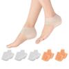5 Pairs Gel Heel Sleeves, Breathable Silicone Heel Socks Protectors To Repair Dry Cracked Heel and Reduce Pains