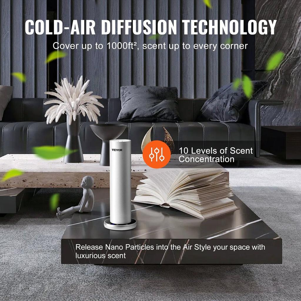 Duft-Luft-Maschine 120ml Bluetooth Kaltluft-Diffusor 1000 sq.ft Wasserlos