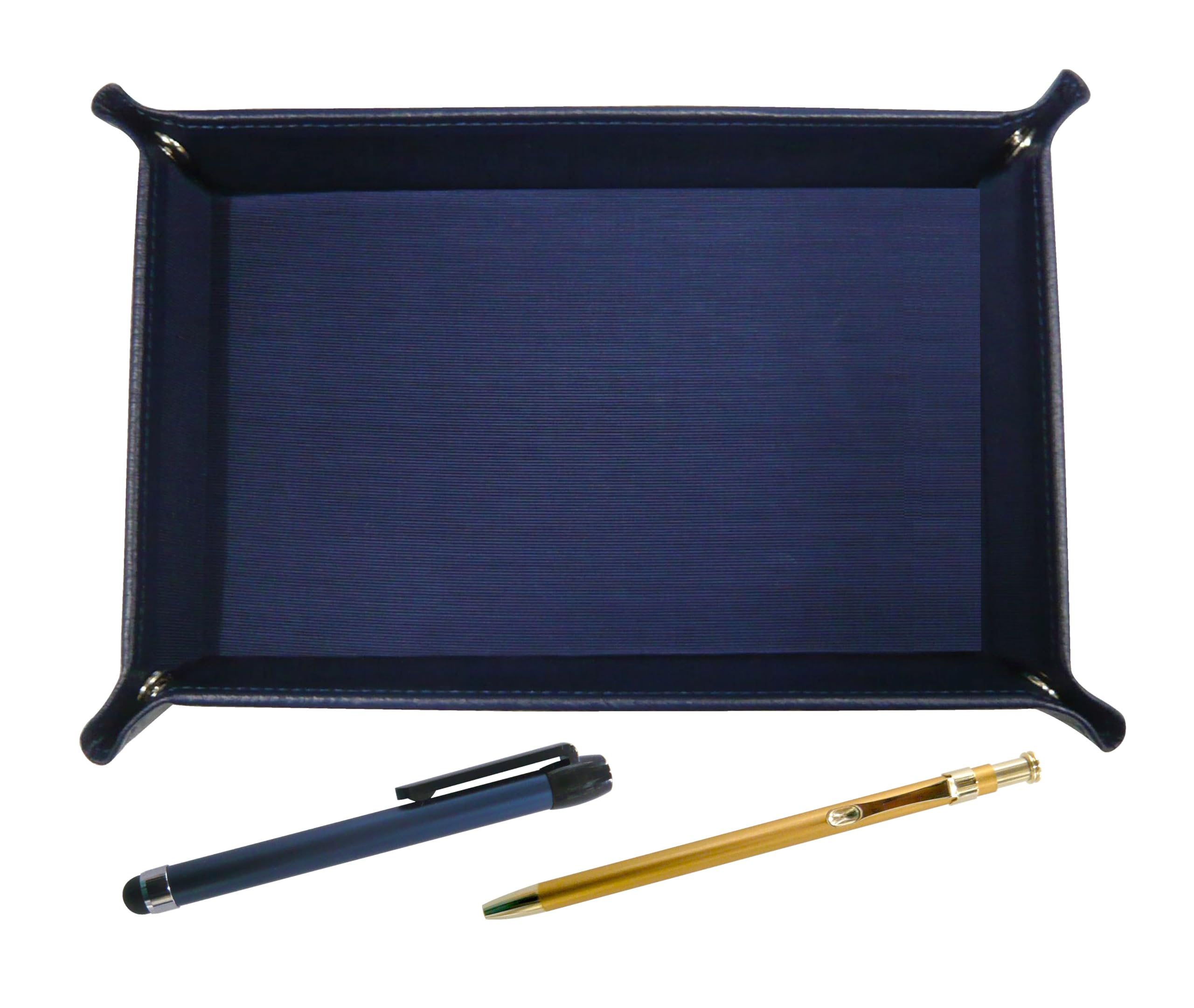 

Japanese grained cowhide pen tray blue metal touch rod blue and slim 60 ballpoint pen gold set TRAL-ALL-SV60KBP