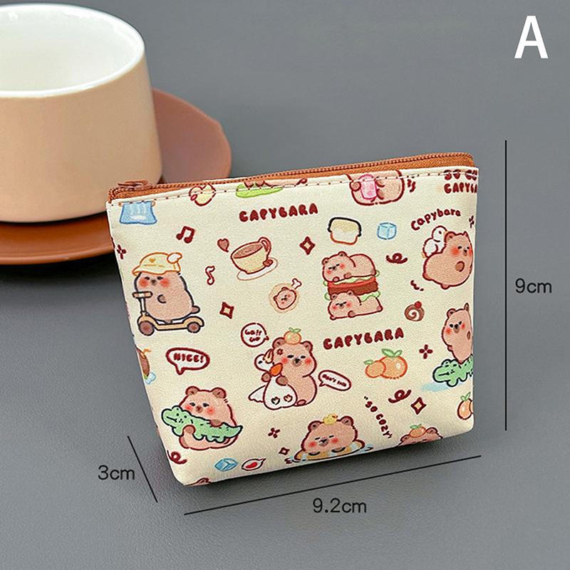 

Милый кошелек Capybara, мультяшный кошелек для монет в виде животного, портативный кошелек для денег, сумка для хранения наушников, подарки на день рождения A