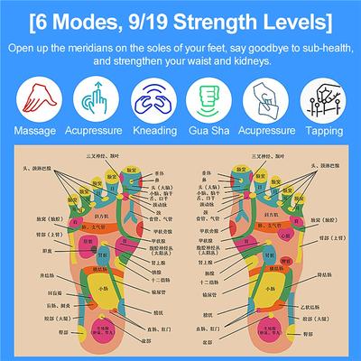 EMS Pulse Microcurrent Foot Acupoint Massage Slippers 6 Massage Modes Electric Foot Massage Slippers for Relax Relieve Pain Feet