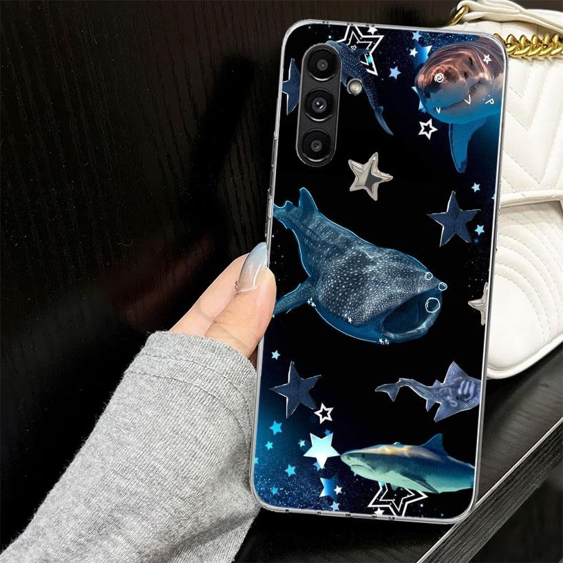 

Ocean Whale Shark Case for Samsung A17 A16 A56 A36 A26 A15 A55 A35 A25 A14 A54 A34 A24 Phone Cover A13 A53 A33 A23 A05S A04S Samsung A25
