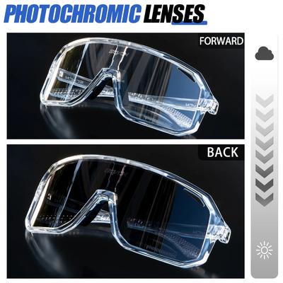 Occhiali Fotocromatici Scvcn da Uomo Occhiali da Sole Sportivi UV400 per Ciclismo Occhiali Sportivi da Corsa per Uomo Occhiali da Mountain Bike