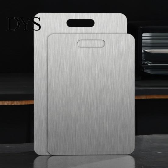 Stain Resistant Cutting Board Double-Sided Stainless Steel Non-Slip Kitchen Chopping for Meat Prep Vegetables Dough Rust-Proof Multi-Purpose