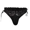 Fashion Mens T-Back Underwear Lace Bandage Thongs Underpants  Lingerie