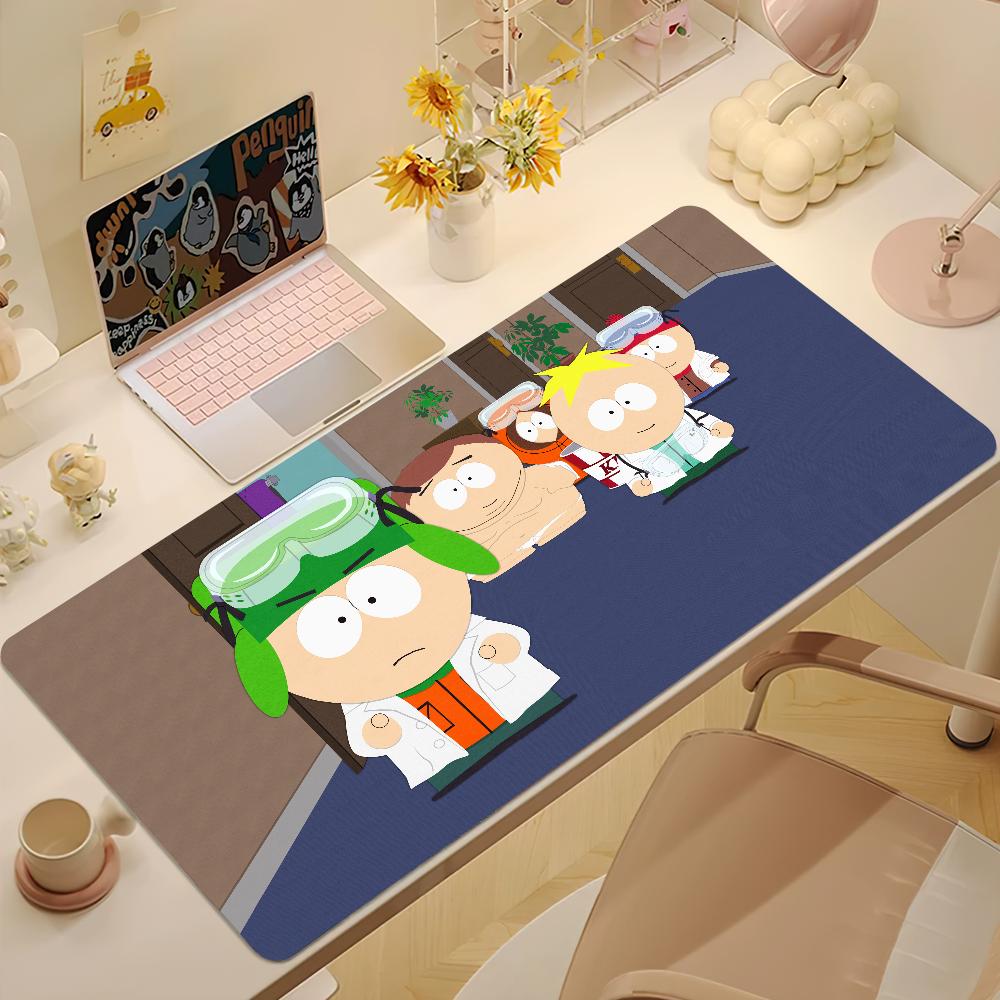 S-South-P-Park Cartoon Mouse Pad Desk Mat Large Non-slip Anti-fray Keyboard Ergonomic Office Rubber PC Home Custom
