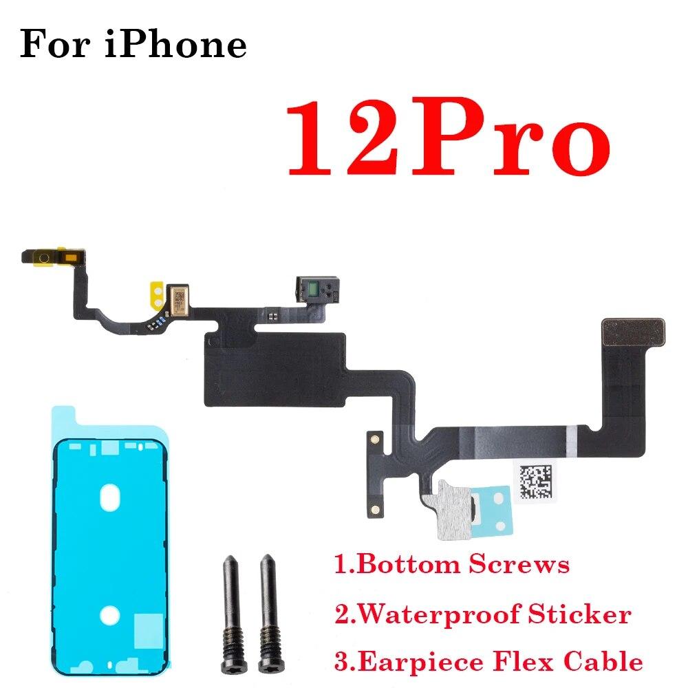 Função de reconhecimento facial fone de ouvido sensor de luz proximidade alto-falante cabo flexível para iphone x xr xs max 11 12 pro max sem alto-falante