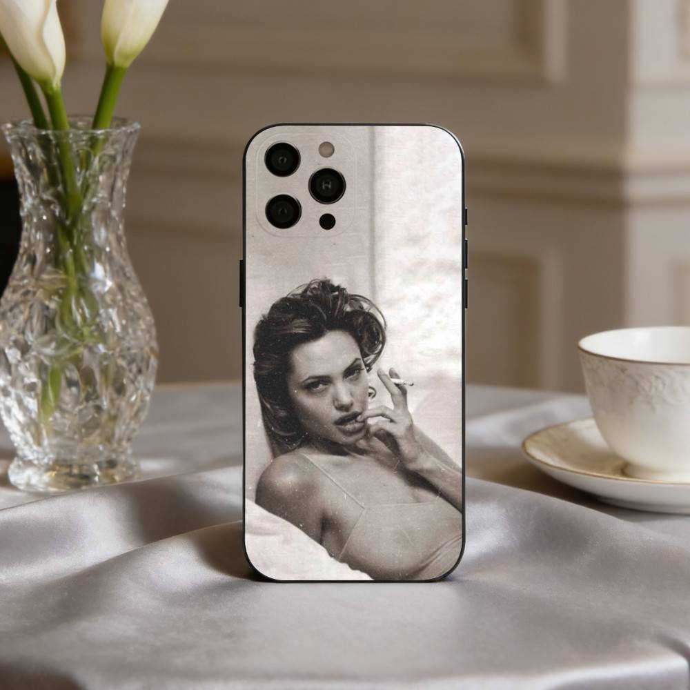 Bold A-Angelina J-Jolie Actress Phone Case For iPhone 17pro, 16,15,14,13,12,11 X XR Plus,Others Soft Black Cover