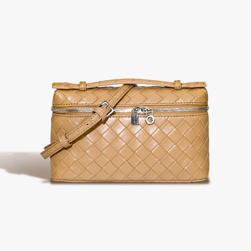Leather Messenger Bag Retro Fashion 19 Woven Women's Bag Simple Casual Versatile Shoulder Small Square Bag