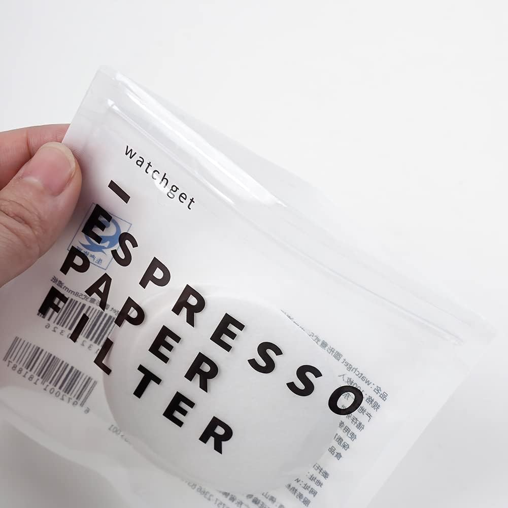 watchget Round Coffee Paper Disposable Replacement Paper for Espresso Pack Compatible with Espresso Makers and Moka 5 Packs 500-Piece Filters, 51mm,