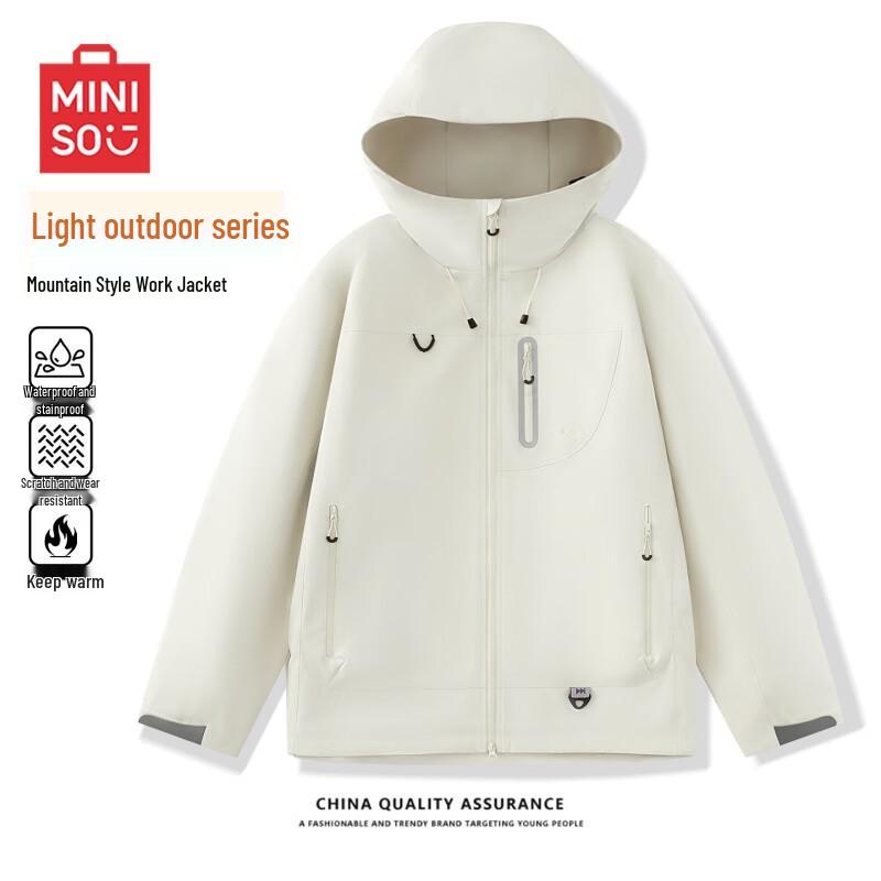 

MINISO Men s Hooded Windproof Jacket M