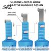 Cleaning Tablet Dispenser for Toilet Tank Holder, Adjustable Hanging Controlled Dispenser, with Rustproof Bleach Storage Basket Hook, Plastic Carrier