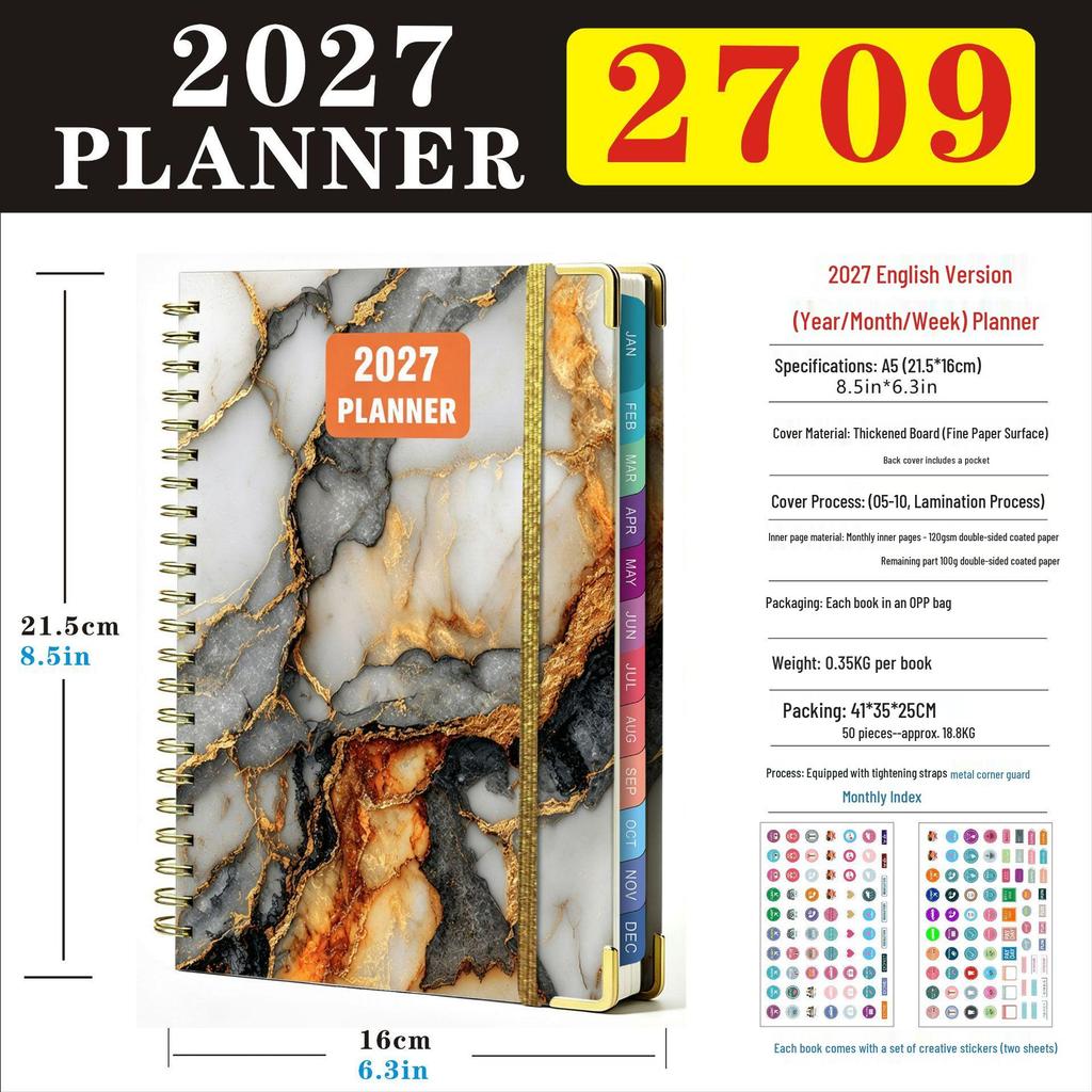 Plánovač 2026-2030: Horko prodávaný přeshraniční denní zápisník