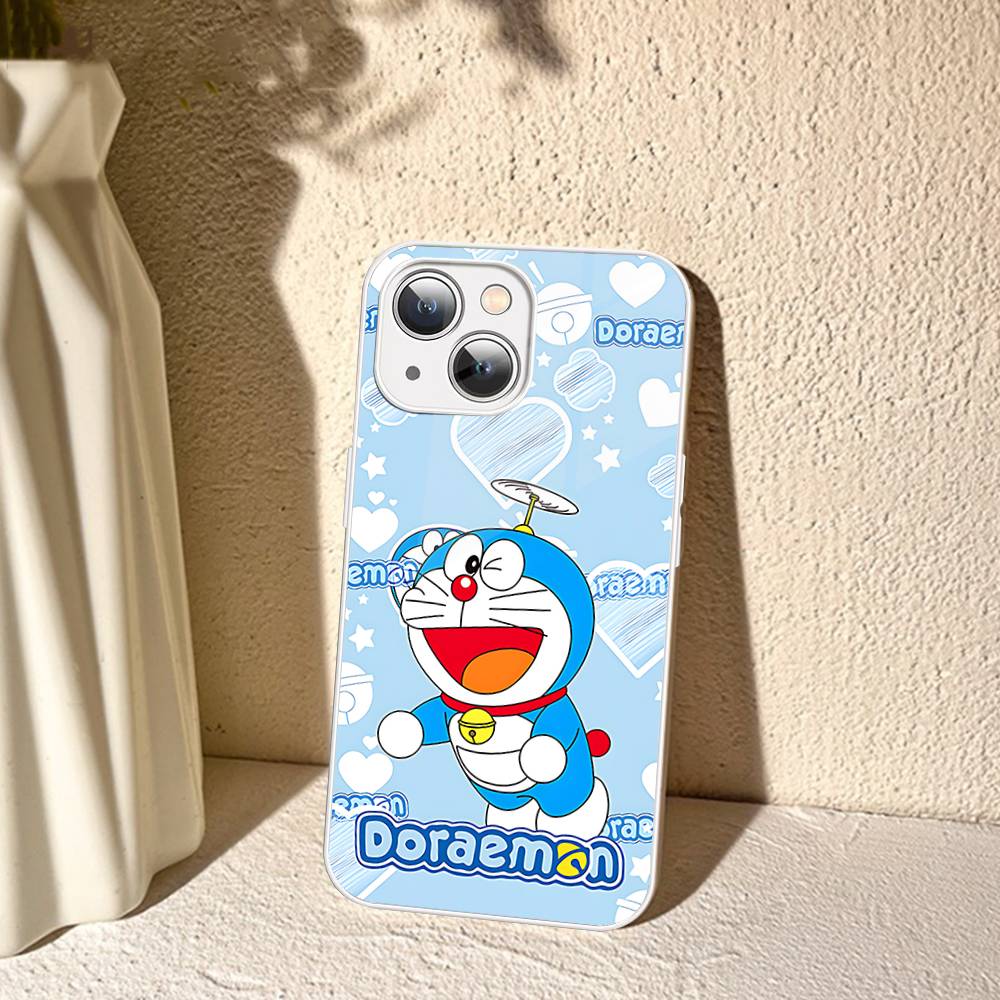 Cute Cartoon D-Doraemons Tempered Glass For Iphone 14 13 12 11 Pro Mini XS MAX 14Plus X XS XR Cover