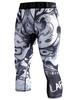 LAFROI Compression Cool Quick Dry UV High YSK10 Size LG 3/4" Leggings, [UPF 50+ Protection, Sweat-Wicking, Quick-Drying, Cooling, Elasticity] -