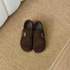 Womens Flat Platform Loafers Fall Casual Round Toe Slip-On Shoes Petite Women Solid Color