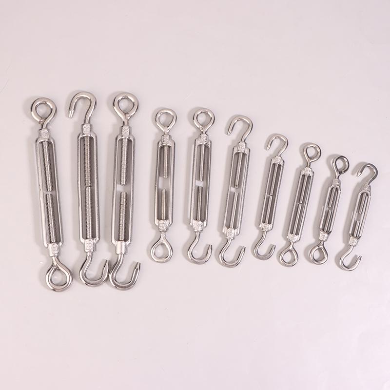 1Pc Oc/Oo/Cc Type M4 M5 M6 M8 Stainless Steel 304 Adjust Chain Rigging Hooks Eye Turnbuckle Wire Rope Tension Device