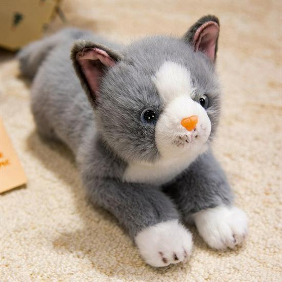 Cute Kitten Hug Pillow: Plush Cat Doll for Sleeping and Cuddling 38cm