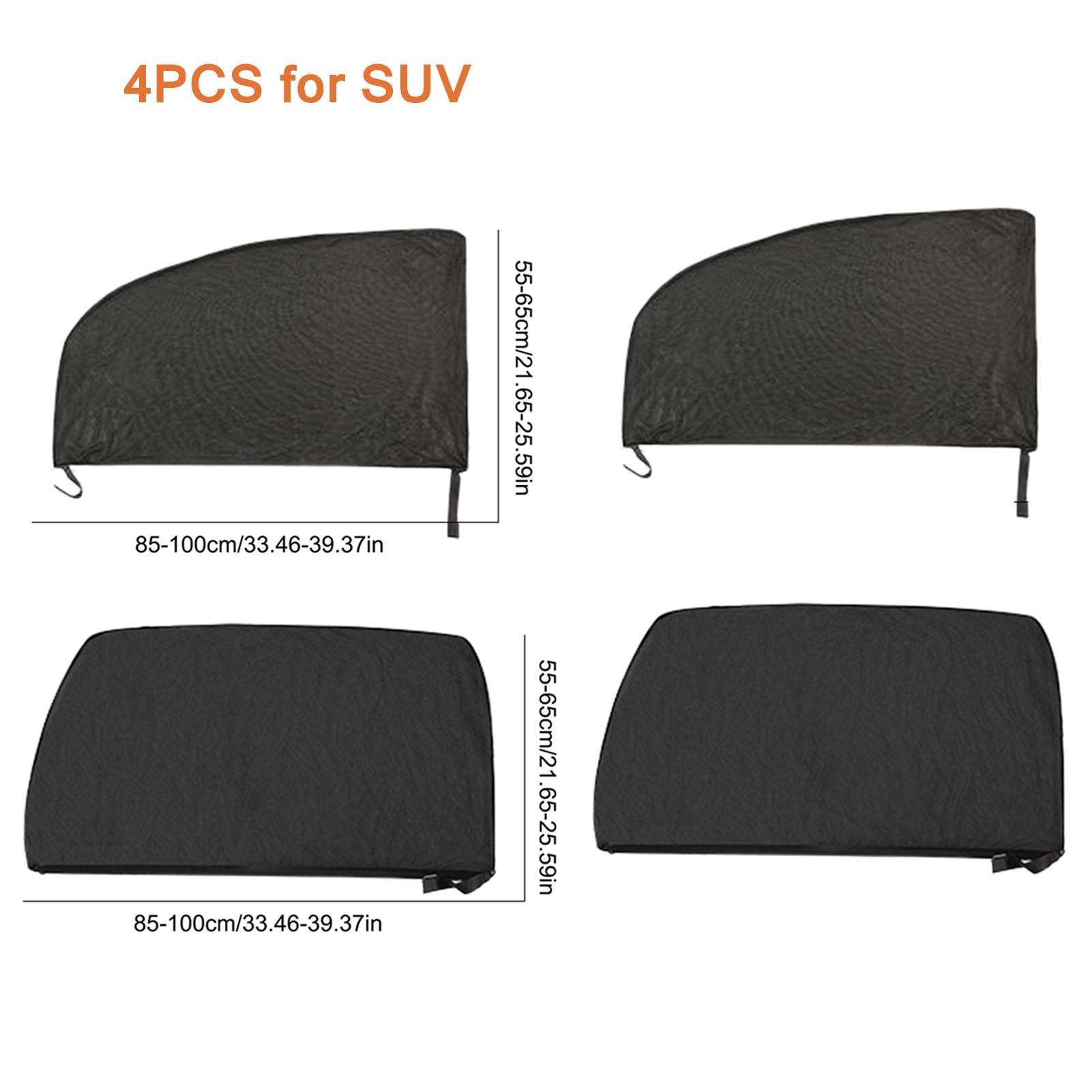 

4pcs Car Window Screen Door Covers Front/Rear Side Window UV Sunshine Cover Shade Mesh Car Mosquito Net For Cars SUVs MPV