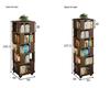 Solid Wood Rotating Multilayer Bookshelf for Kids - Against-the-Wall Storage Shelves for Living Room