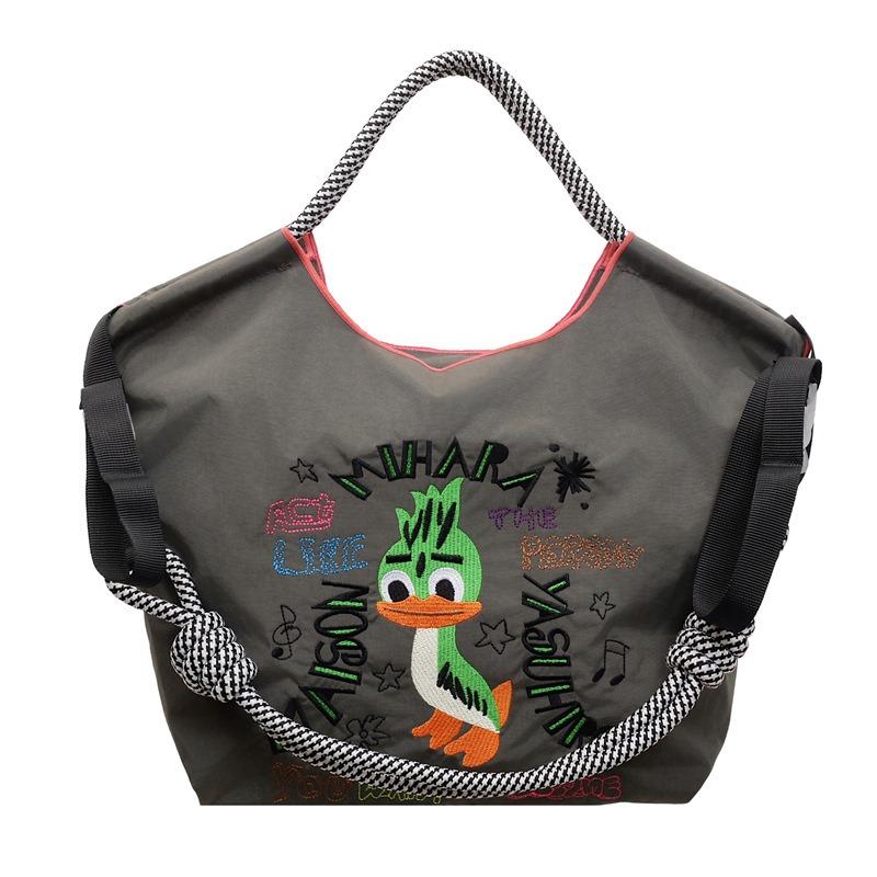 Summer New Embroidered Waterproof Shopping Bag Shoulder Messenger Bag Women's Casual Versatile Tote Armpit Bag