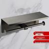 Gunmetal Grey 304 Stainless Steel Double Toilet Paper Holder