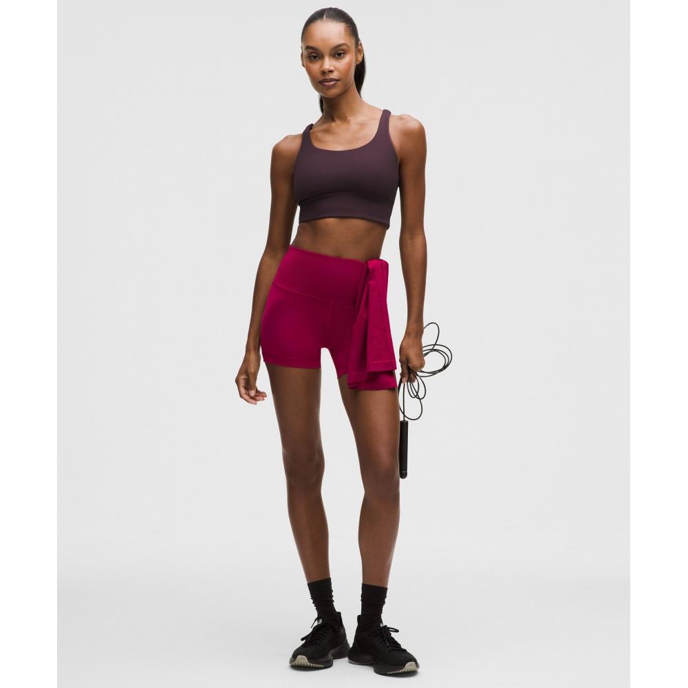 Lululemon Energy Longline Bra  MeDium Support  B D Cups Black Plum