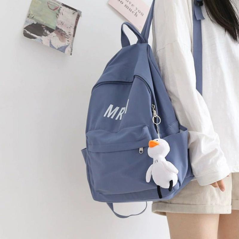 Studentský roztomilý batoh Malý přívěsek bílé kachničky Batoh Cestovní taška