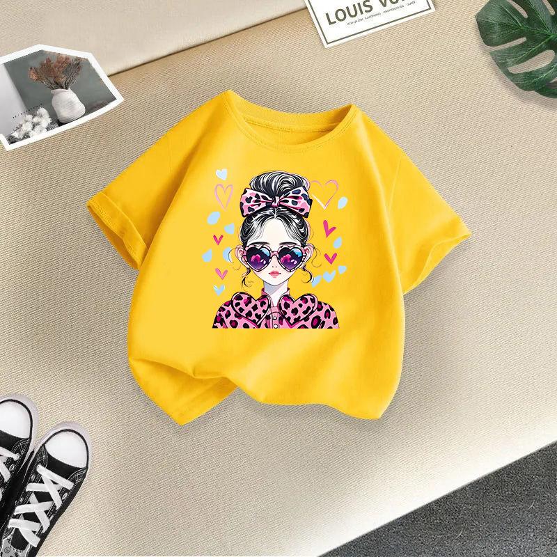 Children T-shirt Kid T Shirt 2-13Y Cool Girl Printed Kids 100% Cotton Clothes Tshirt Tops Tee