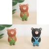 Wooden Handcrafted Bear Figurine Desk Decor With Inspirational Design For Gift Giving