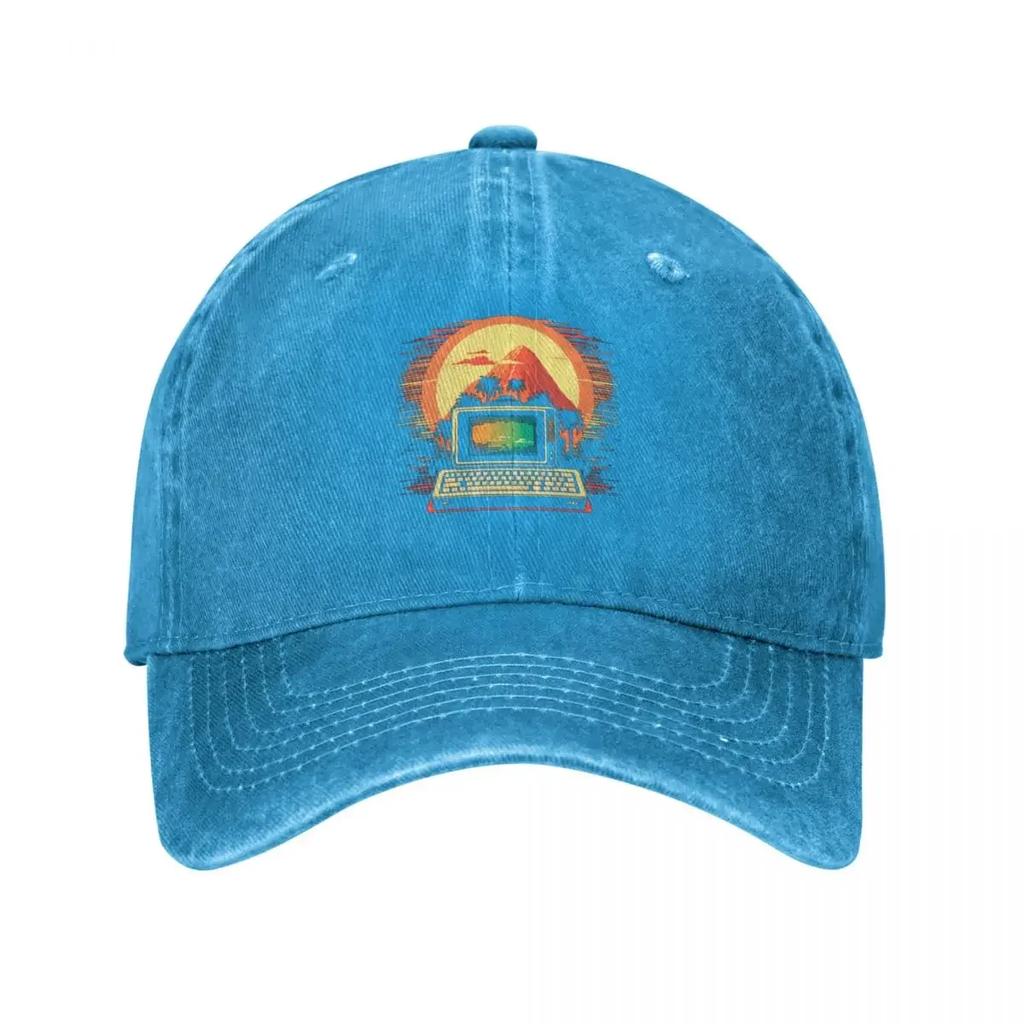 Retro Computer Baseball Cap Rave Unique Hats Hats On Offer Snap Back Hat Unisexs Baseball Womens