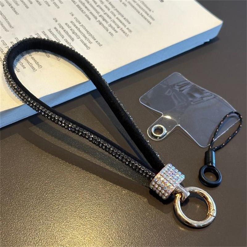 

Mobile Phone Lanyard Retro Flash Diamond Lanyard Wrist Chain Short Diamond-encrusted Bracelet Antiloss Reinforced Lanyard