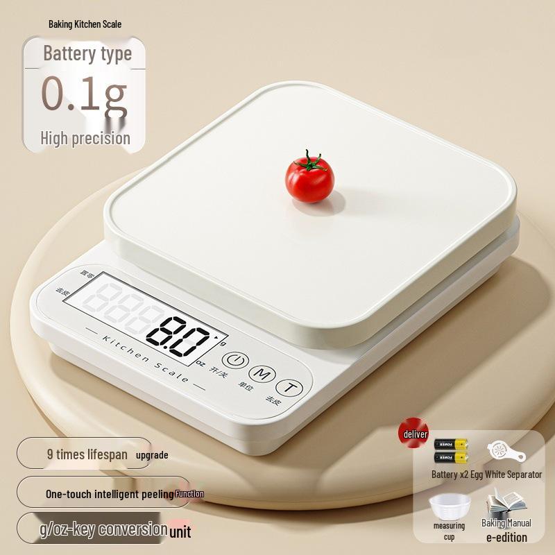 

Precision Kitchen Electronic Scale for Baking and Food, Compact and Accurate Gram Measurement. 5kg/1g