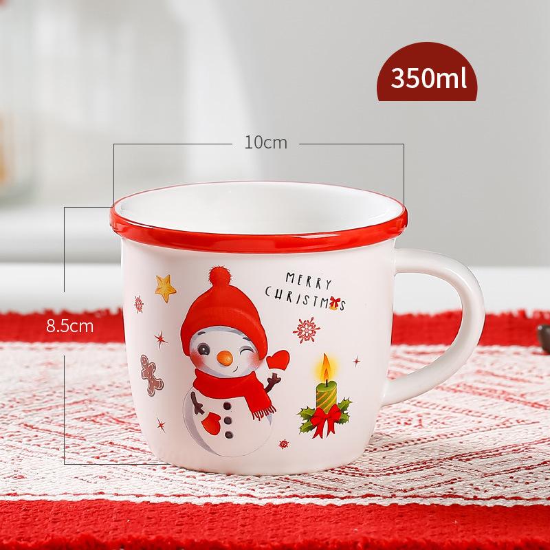 

Милая мультяшная рождественская керамическая чашка кофейная кружка Санта-Кружка креативная чашка для воды 350