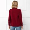 2025 Women's Crew Neck Knitted Cardigan with Long Sleeves