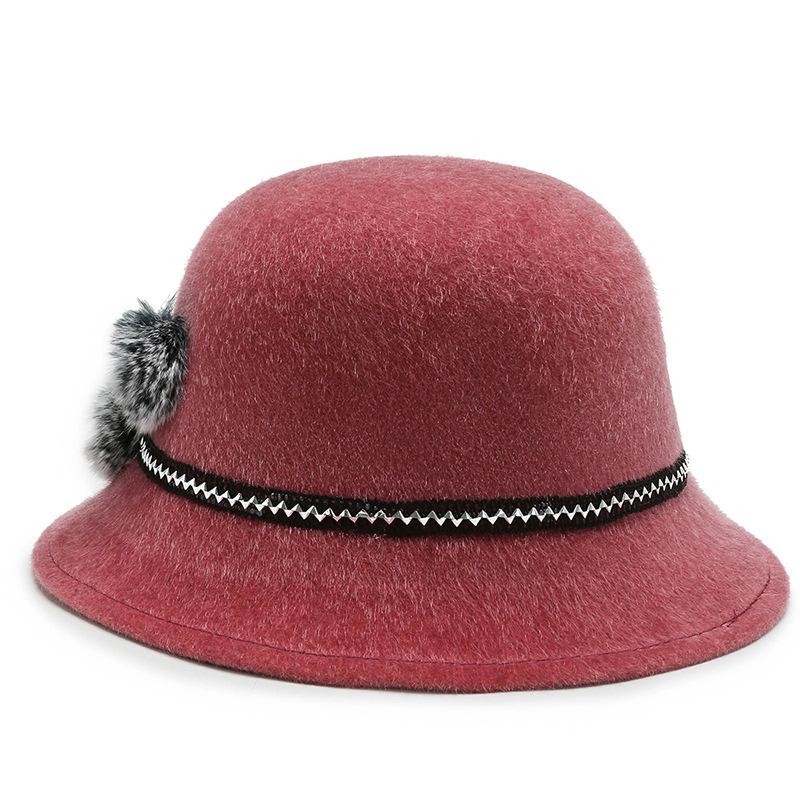 Neuer Herbst- und Winter Damen Blumentopfhut Outdoor Oma Hut Warm Einkaufen Sonnenhut Lässig und Modisch Wollhut