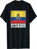 Ecuador Fußballfeld Länderflagge Ecuadorianischer Stolz T-Shirt