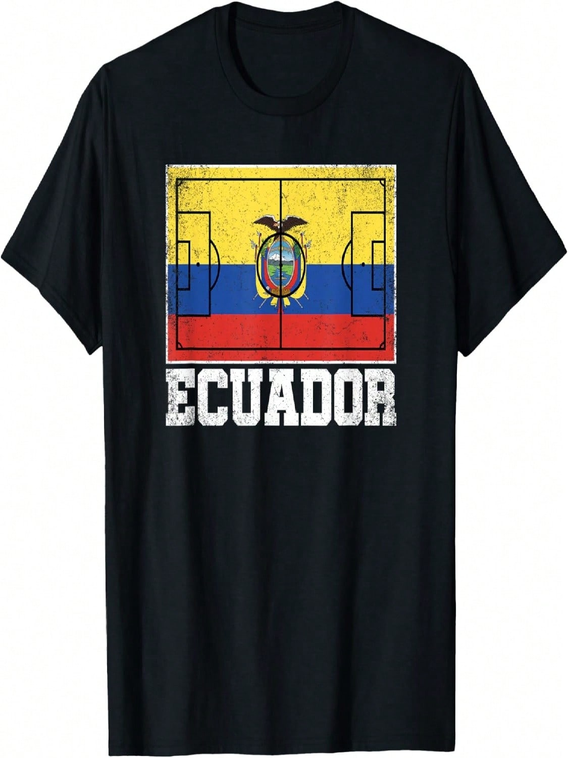 Ecuador Soccer Field Country Flag Ecuadorian Pride T-Shirt S разноцветный