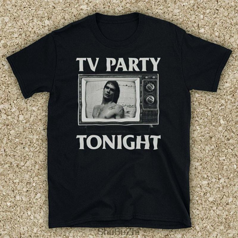Drop Shipping Black Flag TV Party American Hardcore Punk Band Mens Fashion Brand T-Shirt Cotton O-neck Tees and Tops Homme