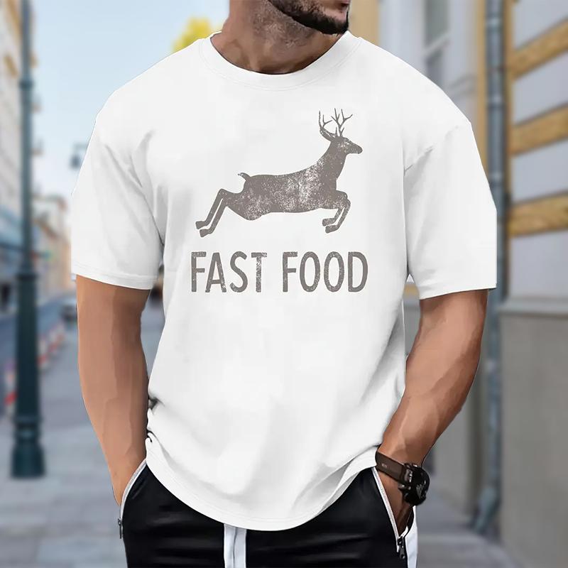 

Новая летняя мужская модная футболка с принтом «Личность олененок» 8XL бежевый