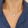 Mini Double Heart Silver Necklace (Luxurious Silver Color)
