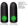 2Pcs Gaming Finger Covers Luminous Sensitive High Elasticity Sweat-proof Non-slip Touch Screen 0.3mm Ultra-thin Mobile Gaming Thumb Gloves Sleeves