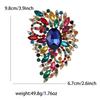 Women's Rhinstone Alloy Brooch - Large Glass Corsage Pin for Suits